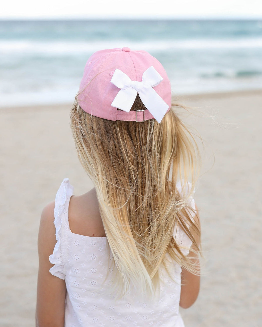 Big Sister Pink Bow Baseball Hat