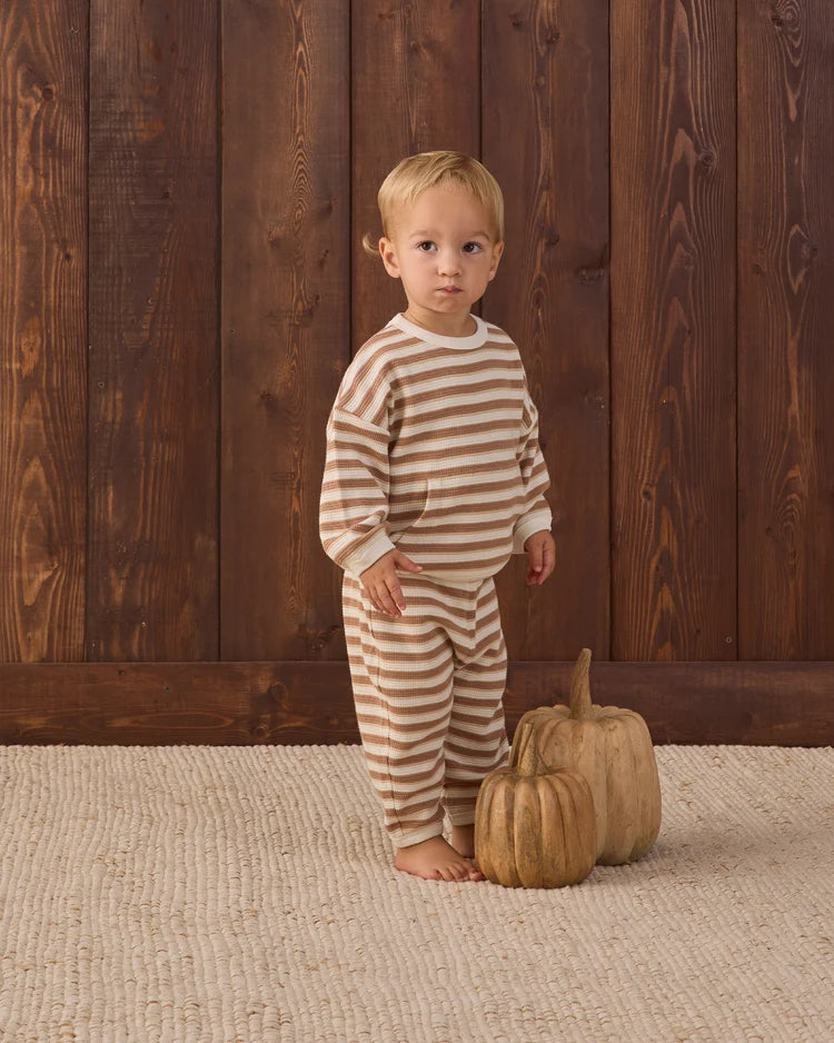 Waffle Slouch Set- Spice Stripe