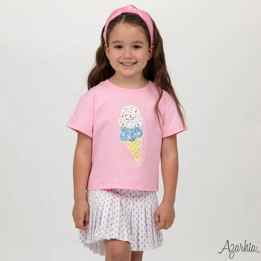Glitter Ice Cream Pink Boxy Tee