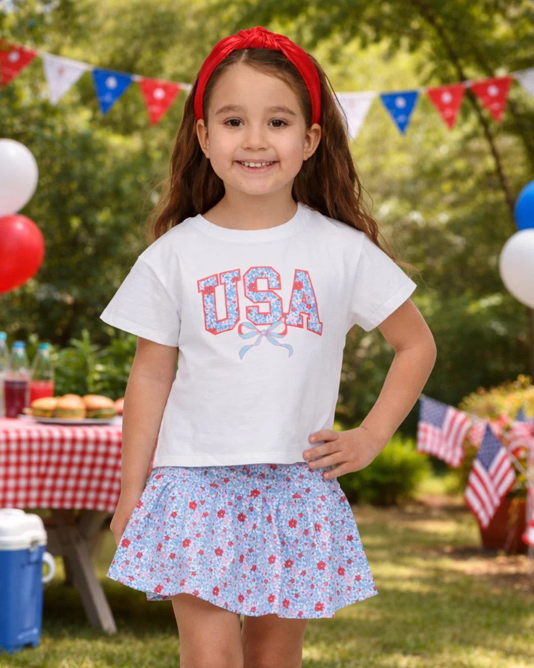 American Floral USA Boxy Tee