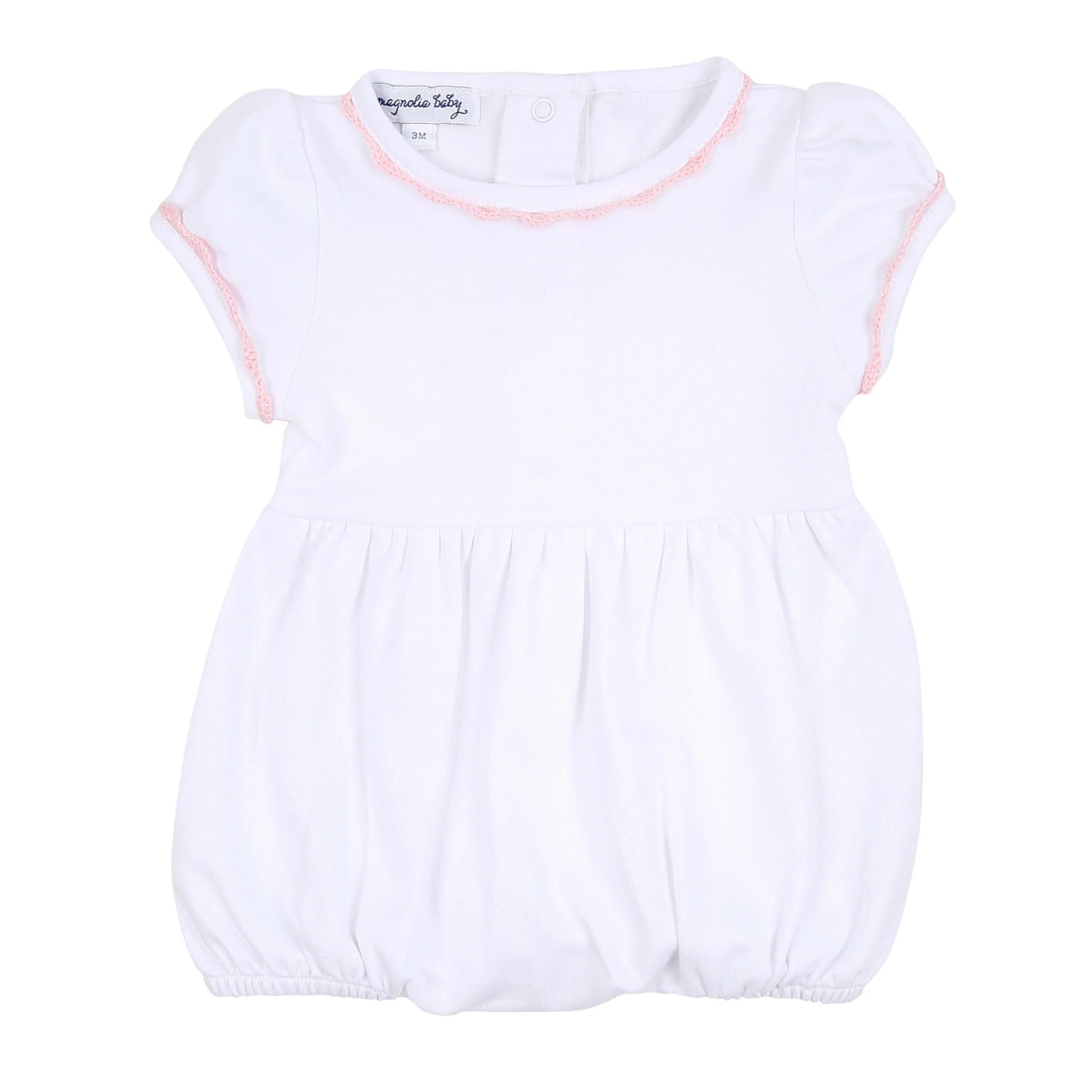 Baby Joy Bubble with Pink Crochet Trim