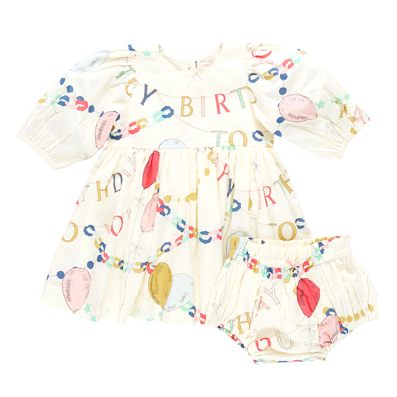 Baby Brooke Dress Set - Birthday Garland