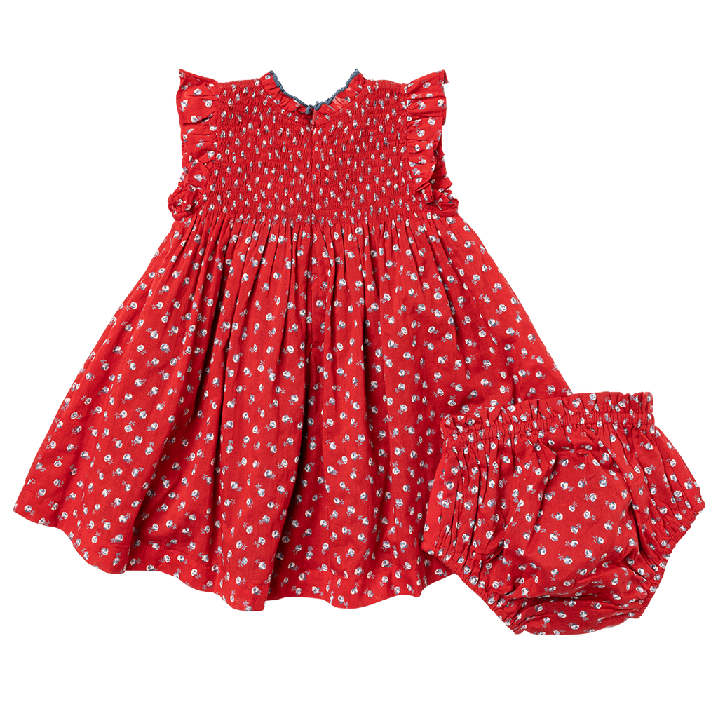 Stevie Dress - Tiny Red Roses