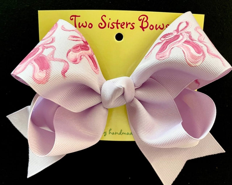 Hand Painted Ballet Collage Lavender Bow