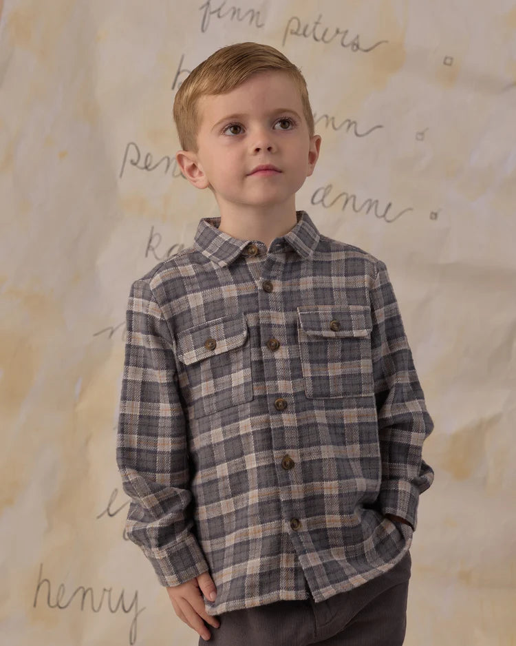 Pocketed Flannel Shirt- Winter Plaid