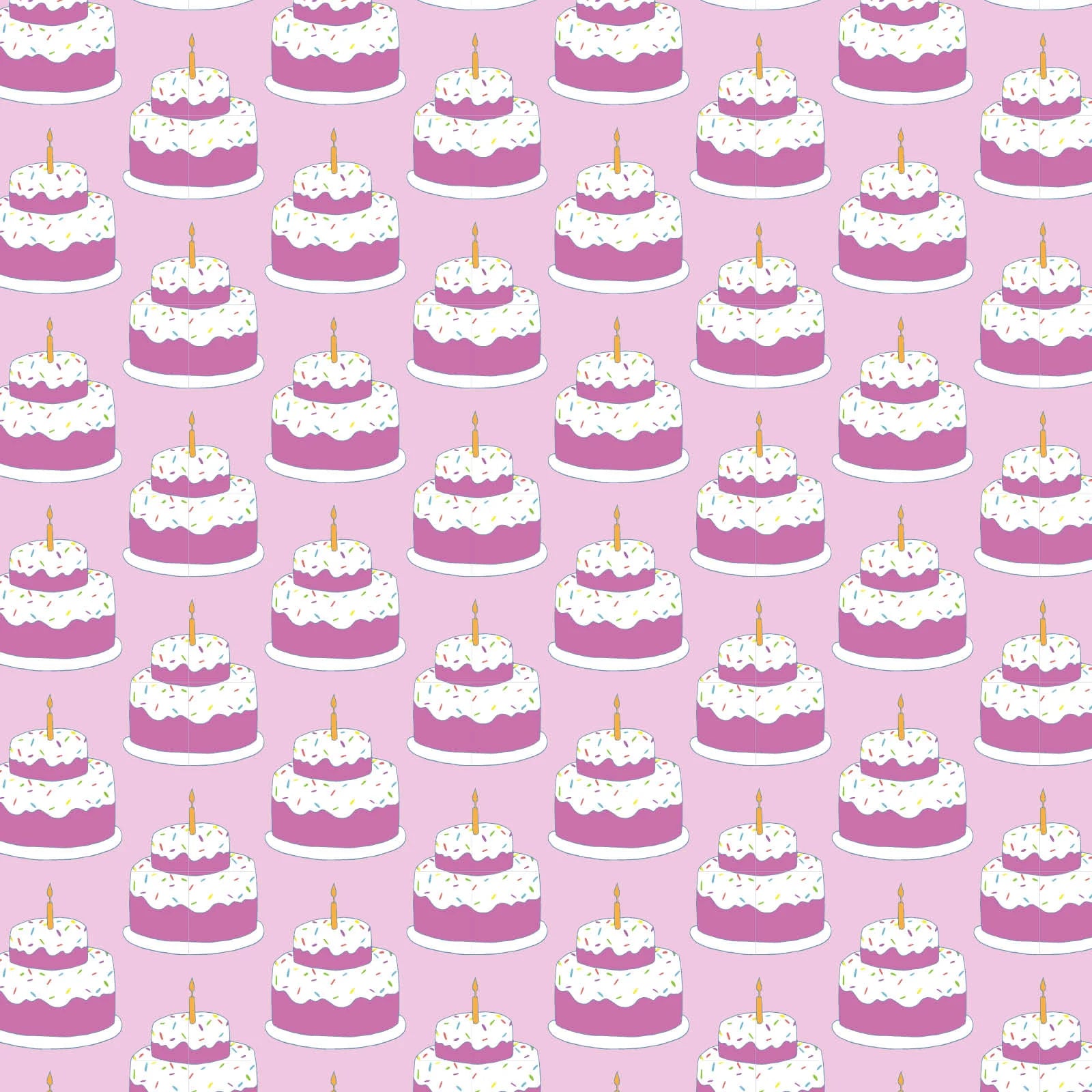 Ava Girls' Pajamas Pant Set- Birthday Cake Pink