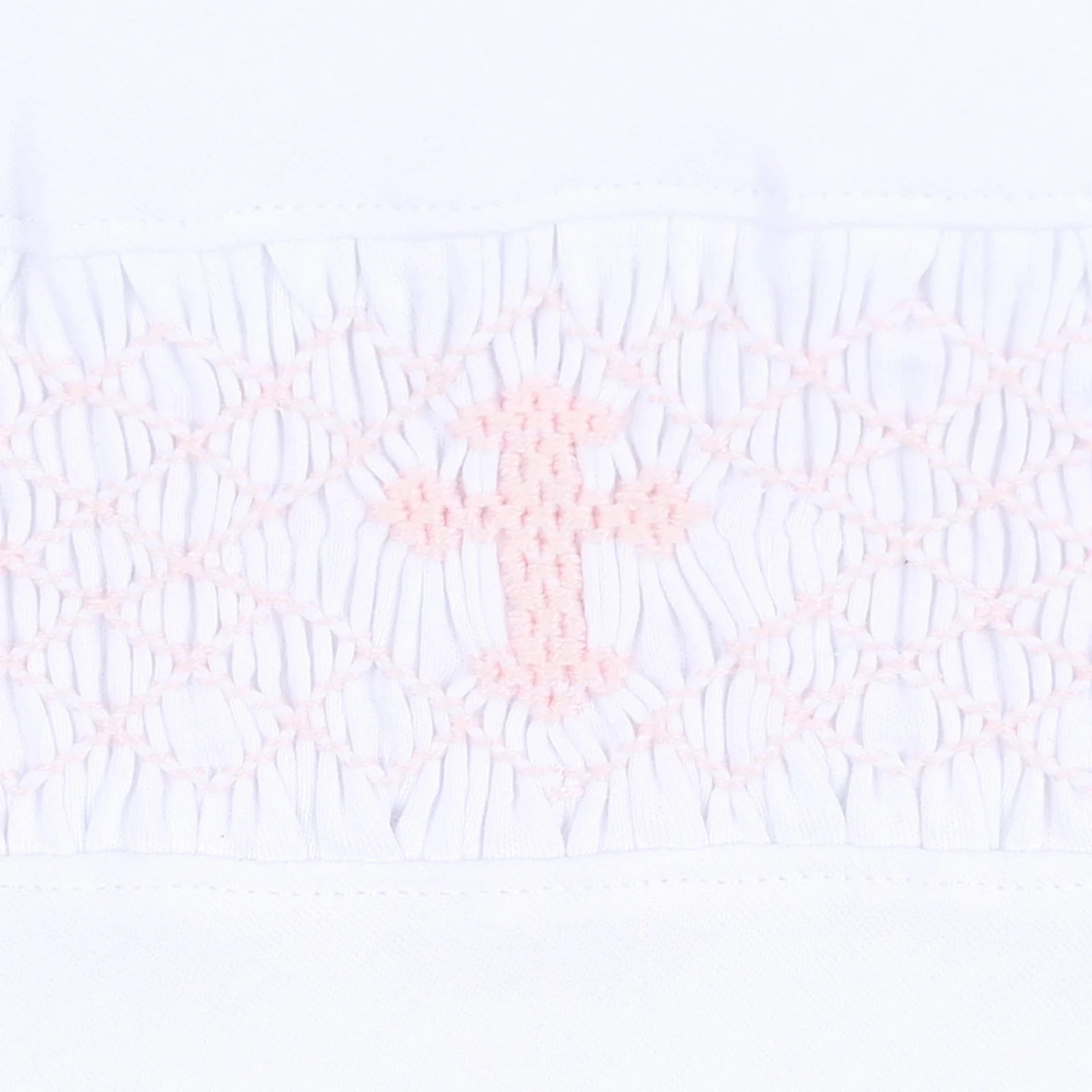 Blessed Smocked Collared Short Sleeve Dress - Pink