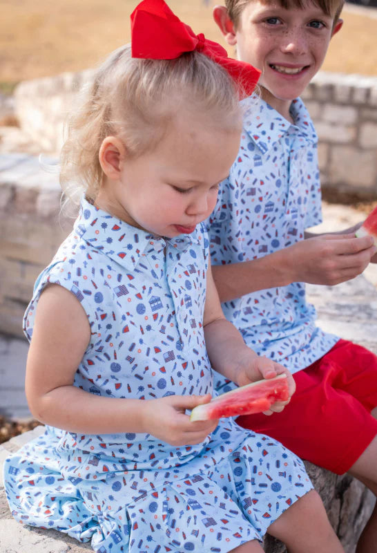 Stars & Stripes Polo Sleeveless Dress