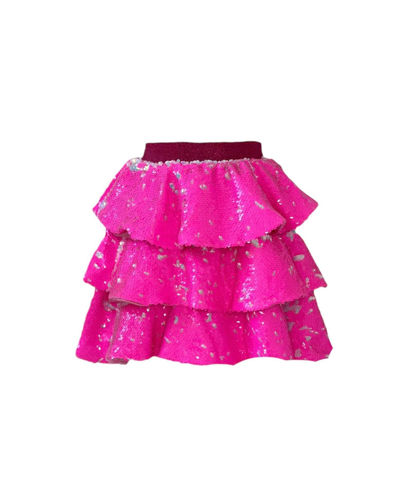 Hot Pink 3 Tier Sparkle Skirt