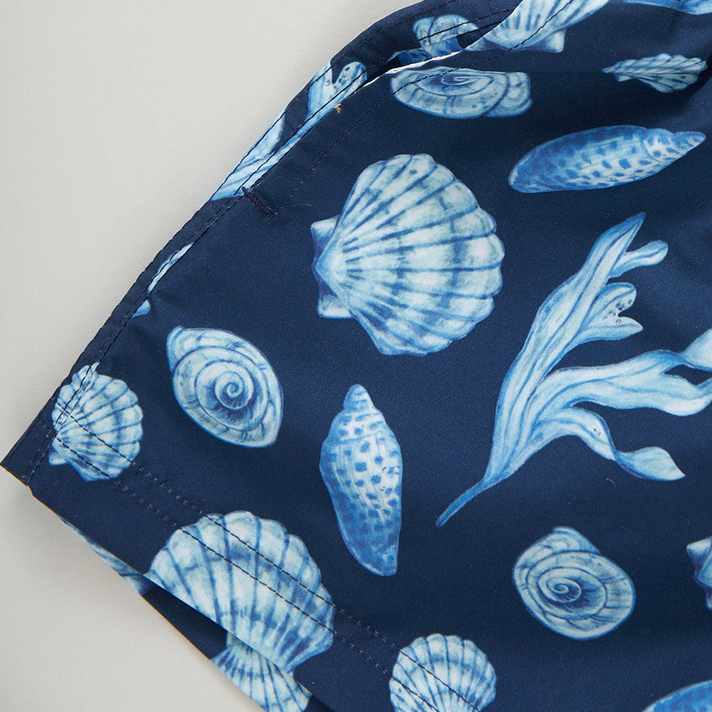 Swim Trunk - Blue Sea Shells