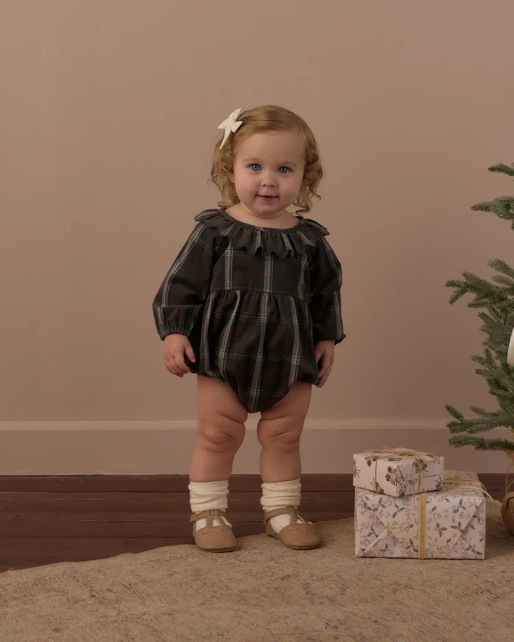 Freya Romper- Holiday Plaid