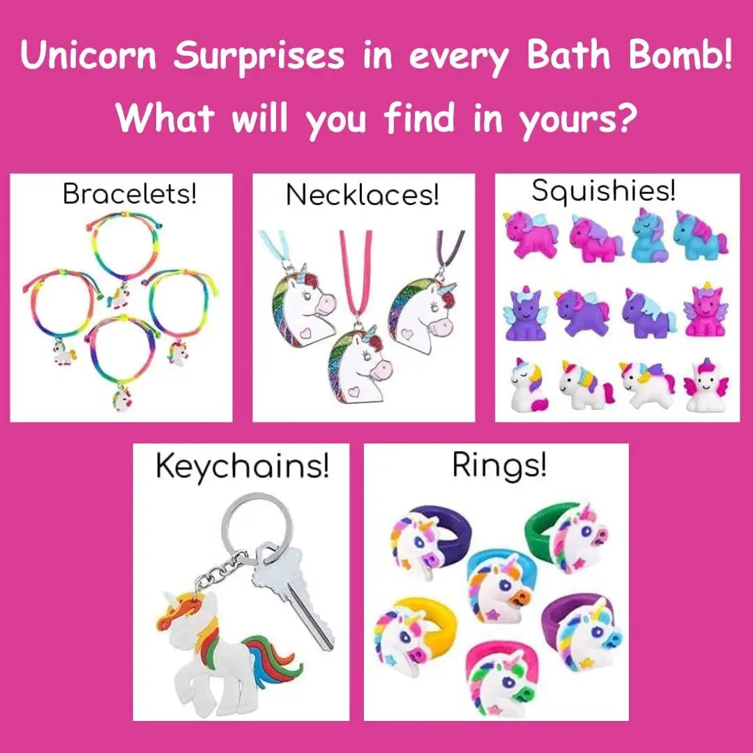 6 Unicorn Surprise Bubble Bath Bomb Set