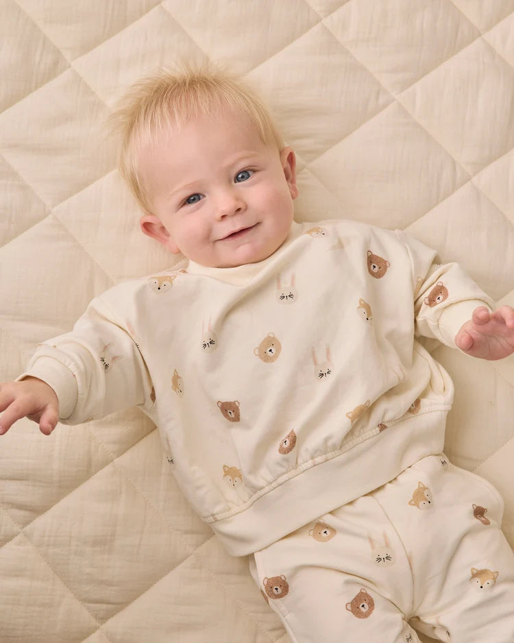 Relaxed Fleece Sweatshirt + Sweatpant- Critters