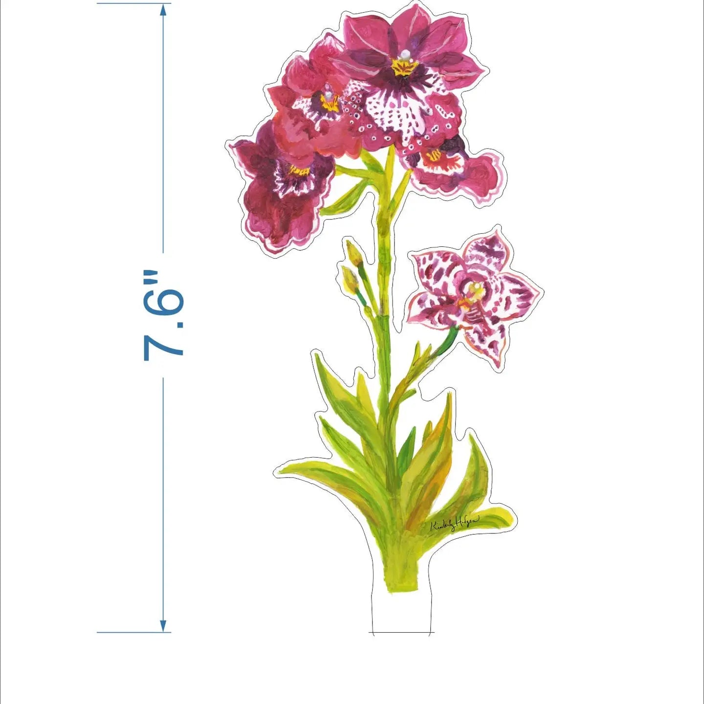 Acrylic Pansy Orchid
