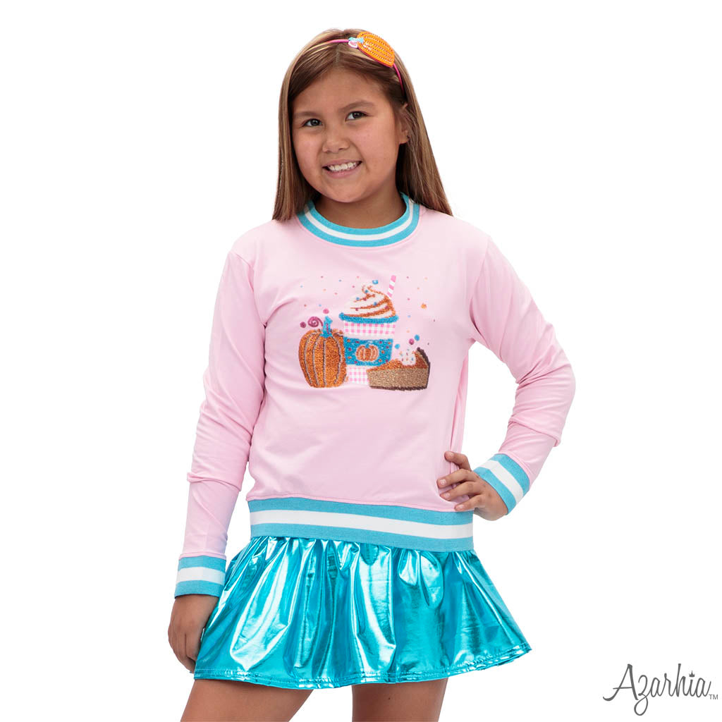 Pumpkin Latte Sequin Pink Sweatshirt