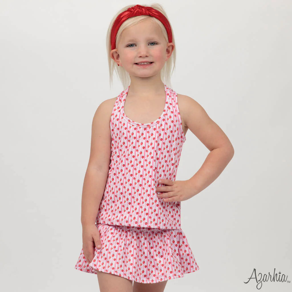 Watercolor Strawberries Printed Tank