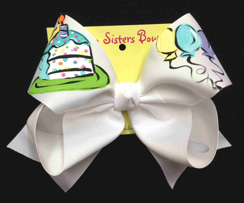 Cake Balloons Hand Painted Bow