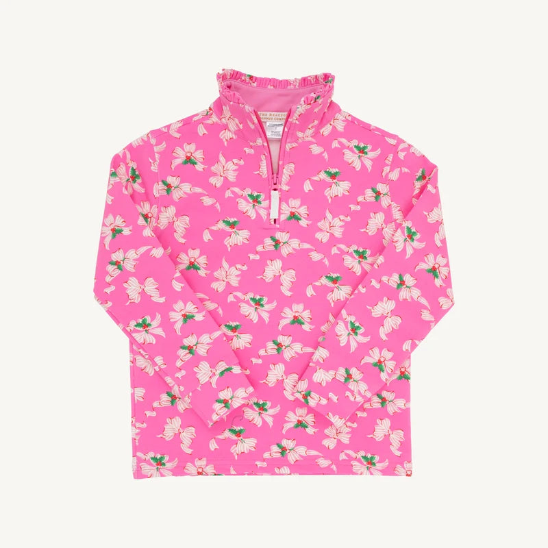 Canter Collar Half-Zip- Bows of Holly