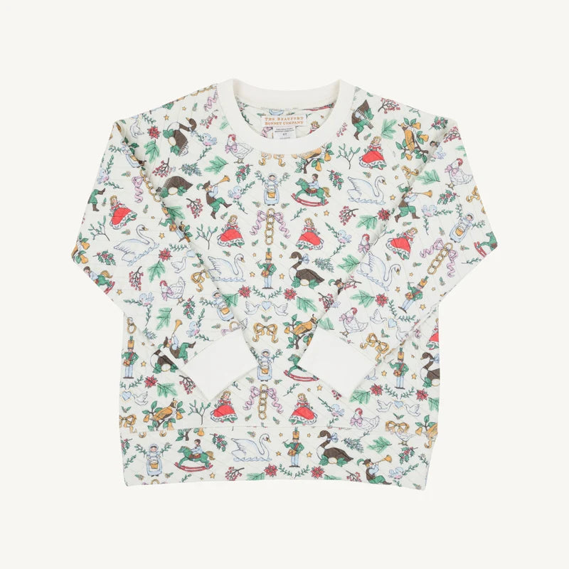 Cassidy Comfy Crewneck Quilted- 12 Days of Christmas