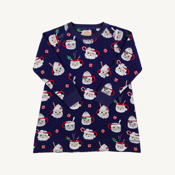 Cassidy Comfy Quilted Crewneck Dress- Keeping Spirits Bright