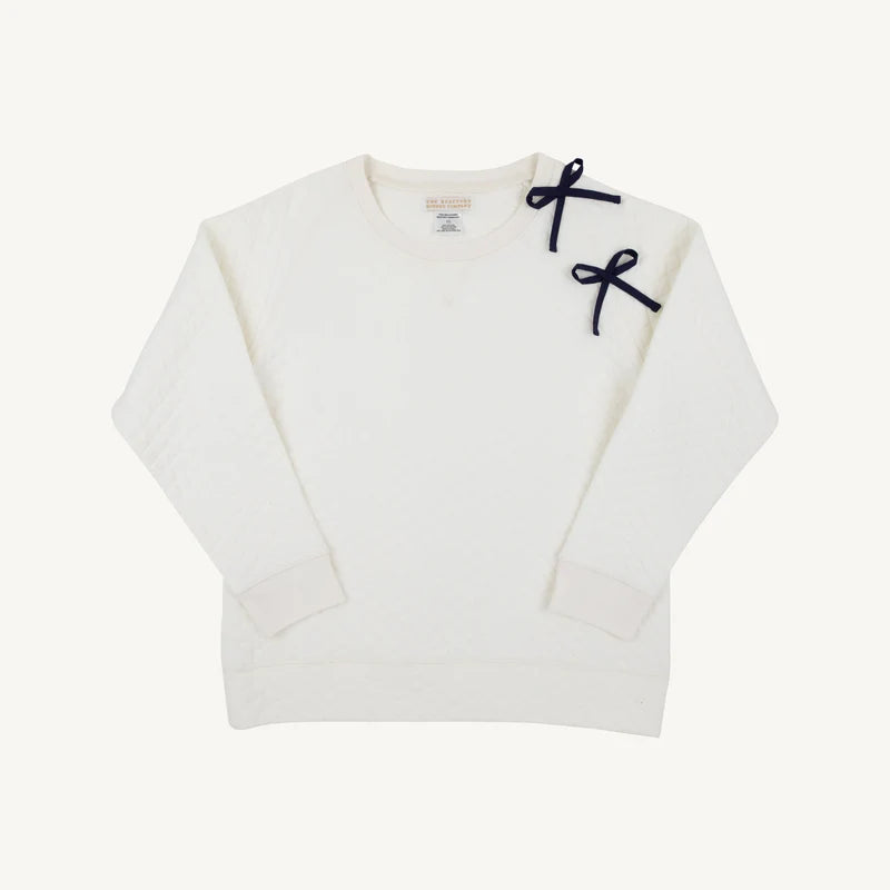 Cassidy Comfy Crewneck- Palmetto Pearl Bows