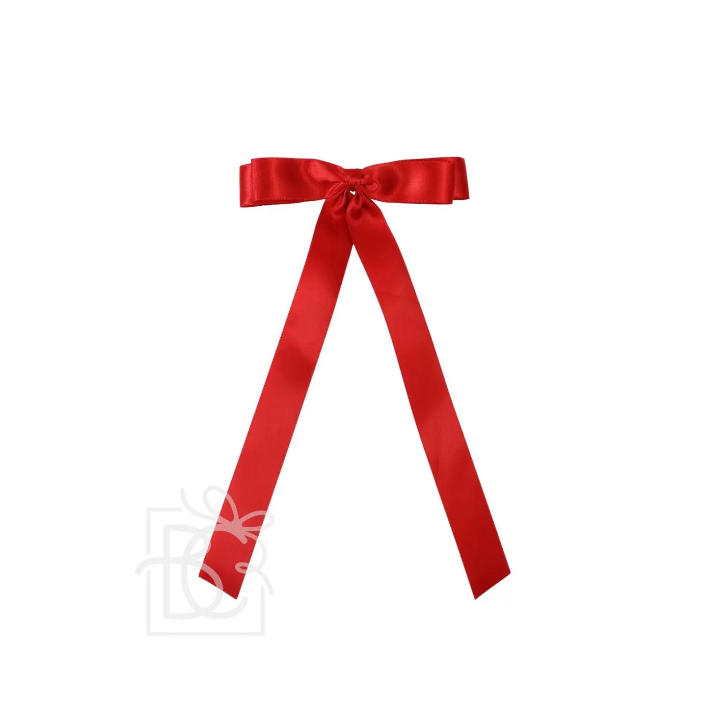 7/8" Satin Layered Tail Bow On Alligator Clip