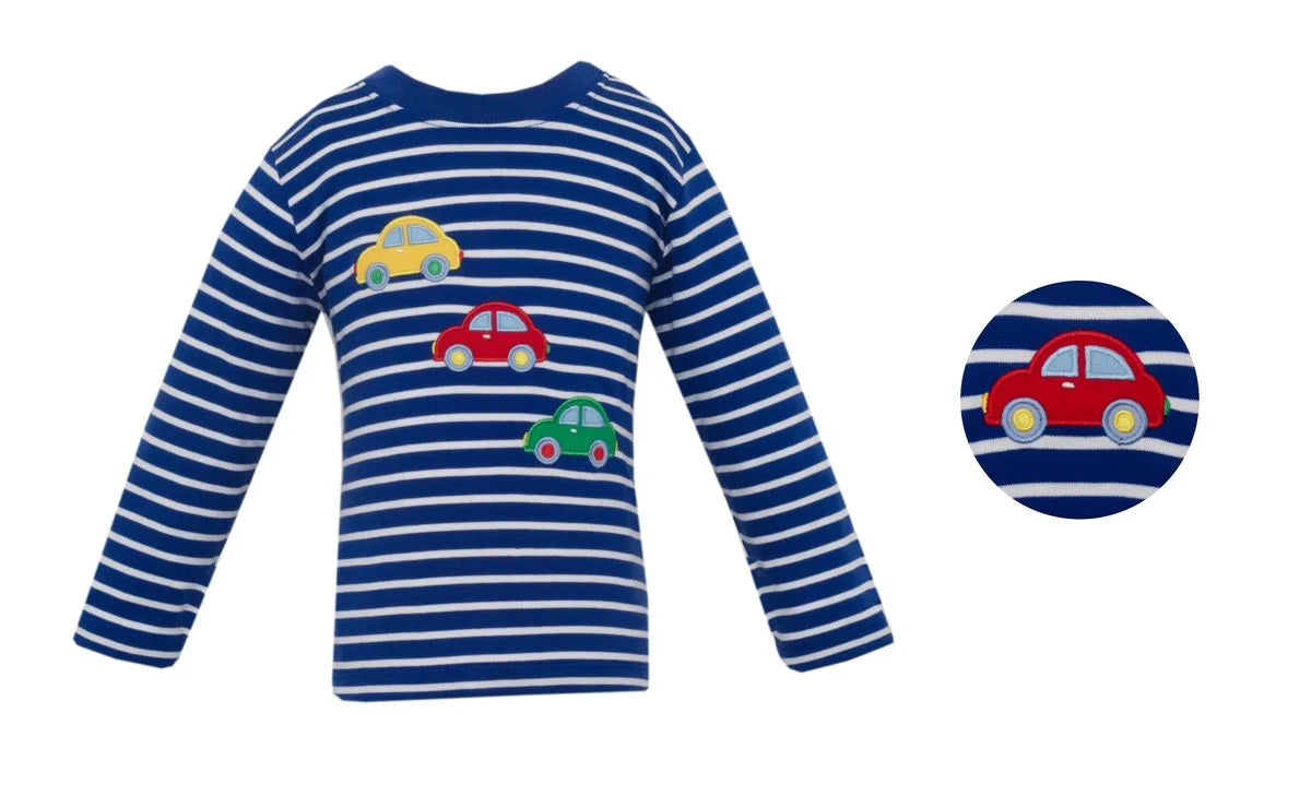 Cars Royal Blue Stripe T-Shirt