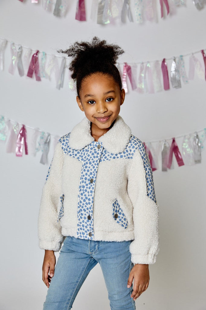 Cream Sherpa Daisy Jacket