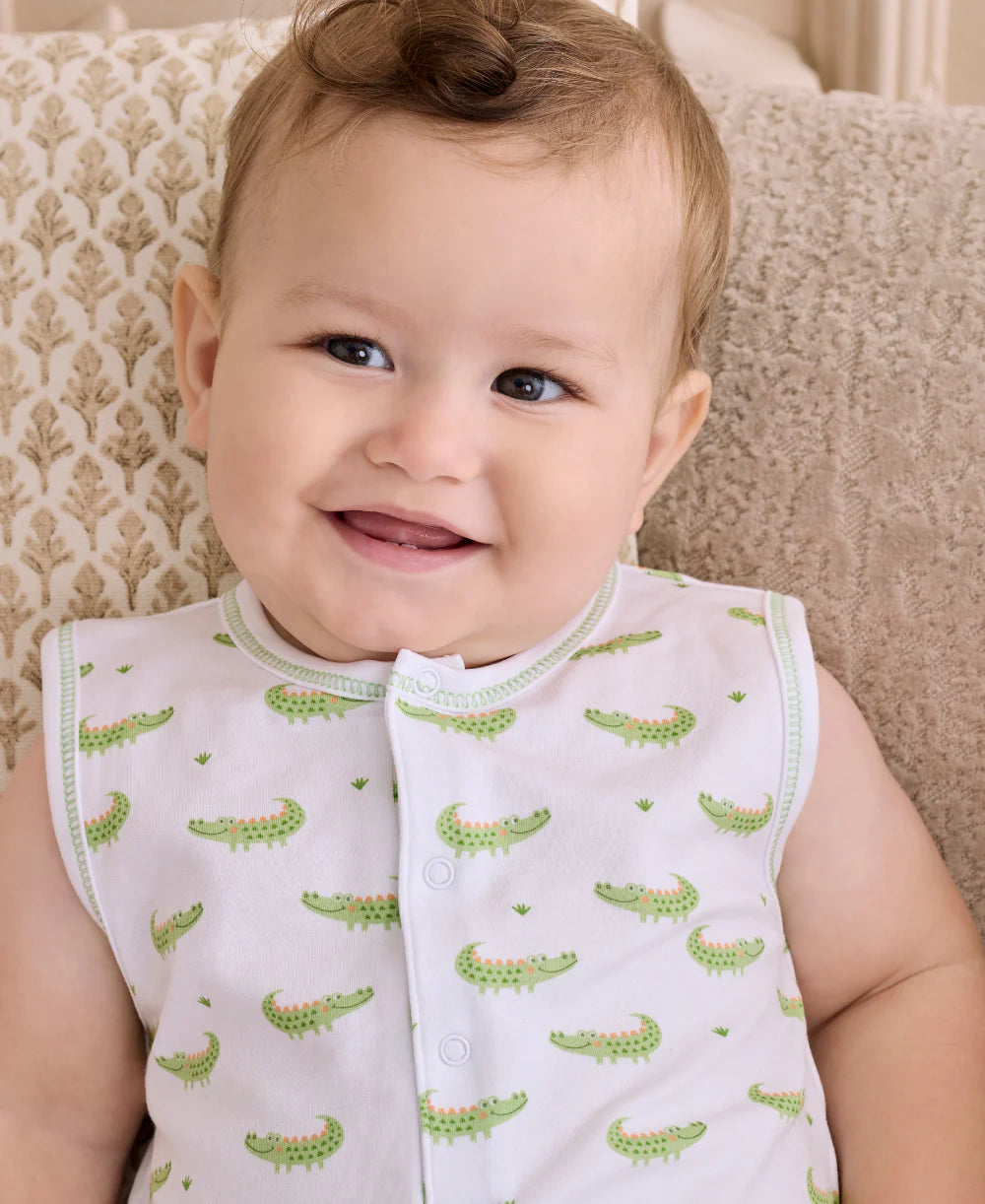 Crocodile Camp Sleeveless Playsuit