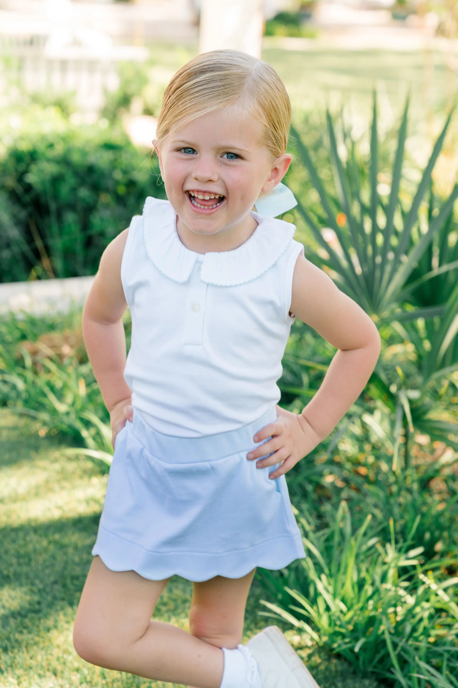 Sophie Scallop Skort- Light Blue