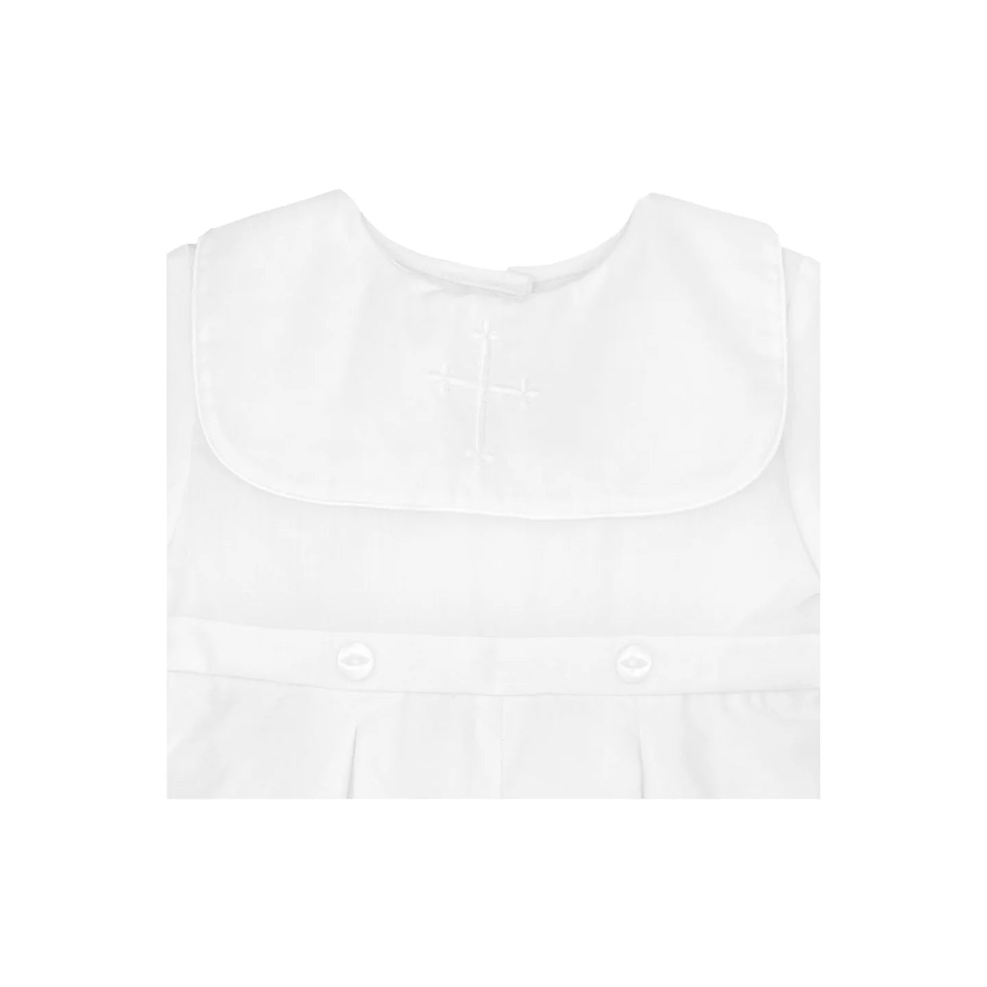Embroidered Cross Christening Romper