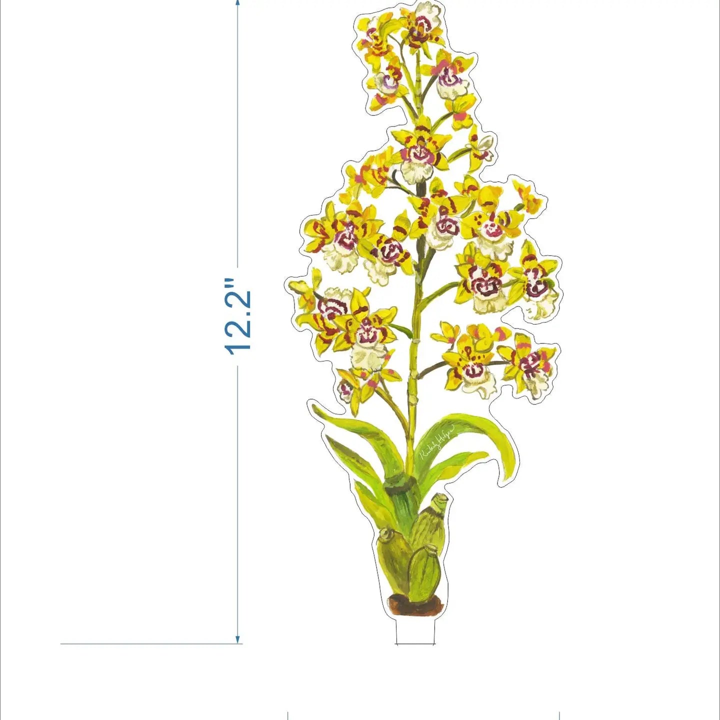 Acrylic Yellow King Orchid