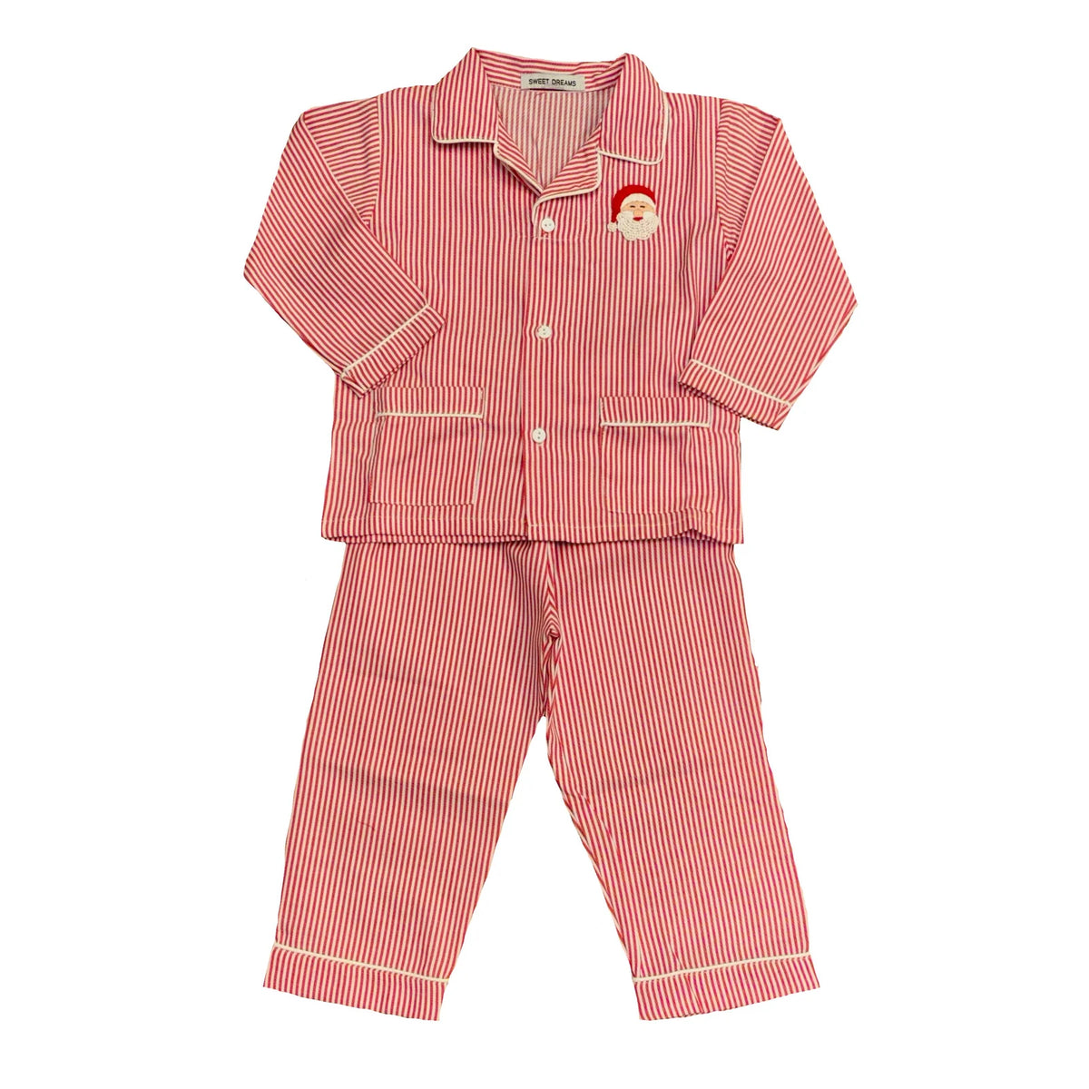 Santa Emb Red Stripe PJ