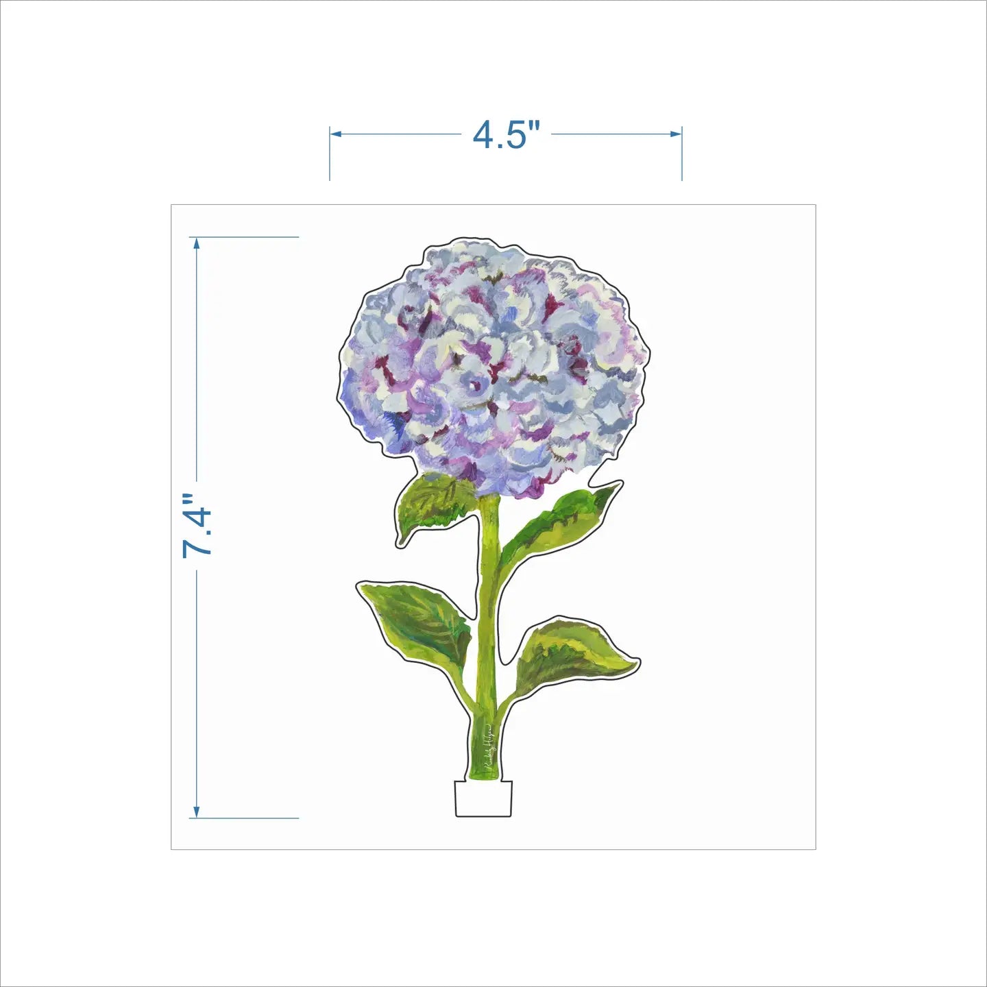 Acrylic Smoky Purple Hydrangea