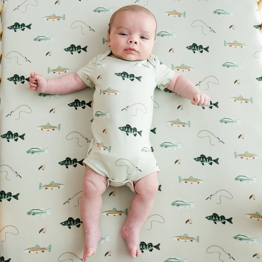 Short Sleeve Bodysuit in Fishing