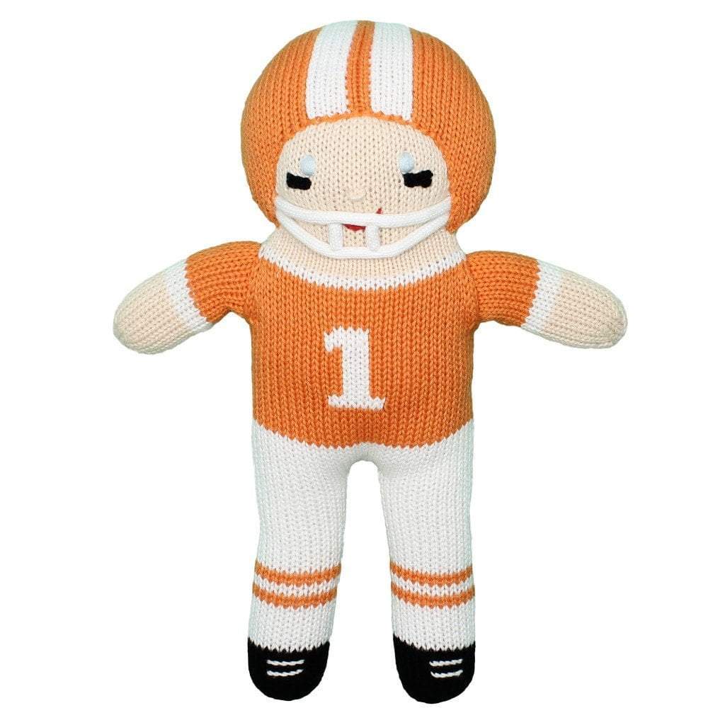 7" Rattle Football Player Knit Doll