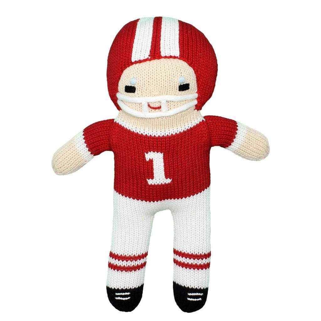 7" Rattle Football Player Knit Doll