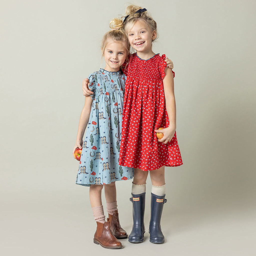 Stevie Dress - Tiny Red Roses