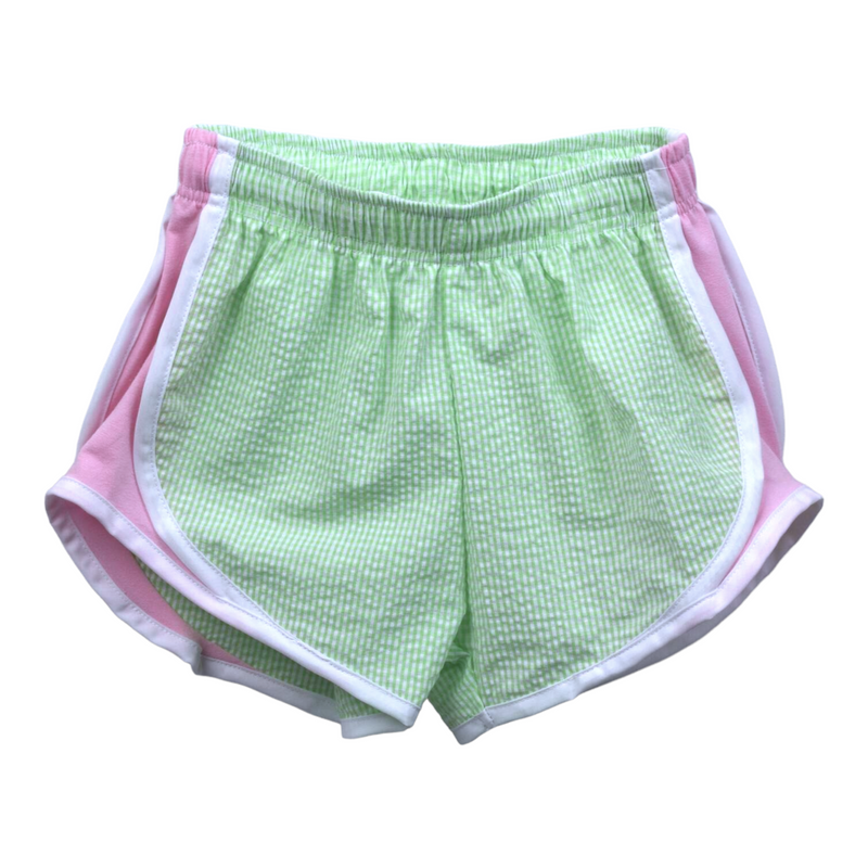 Lime Stripe / Pink Side Shorts