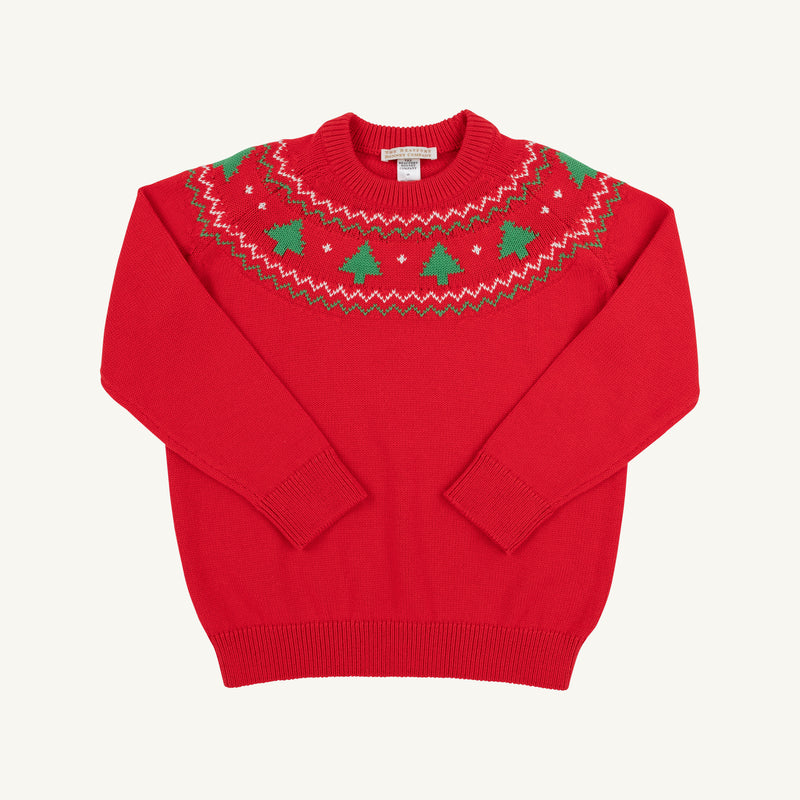 Isaac's Fair Isle Sweater- Richmond Red Trees