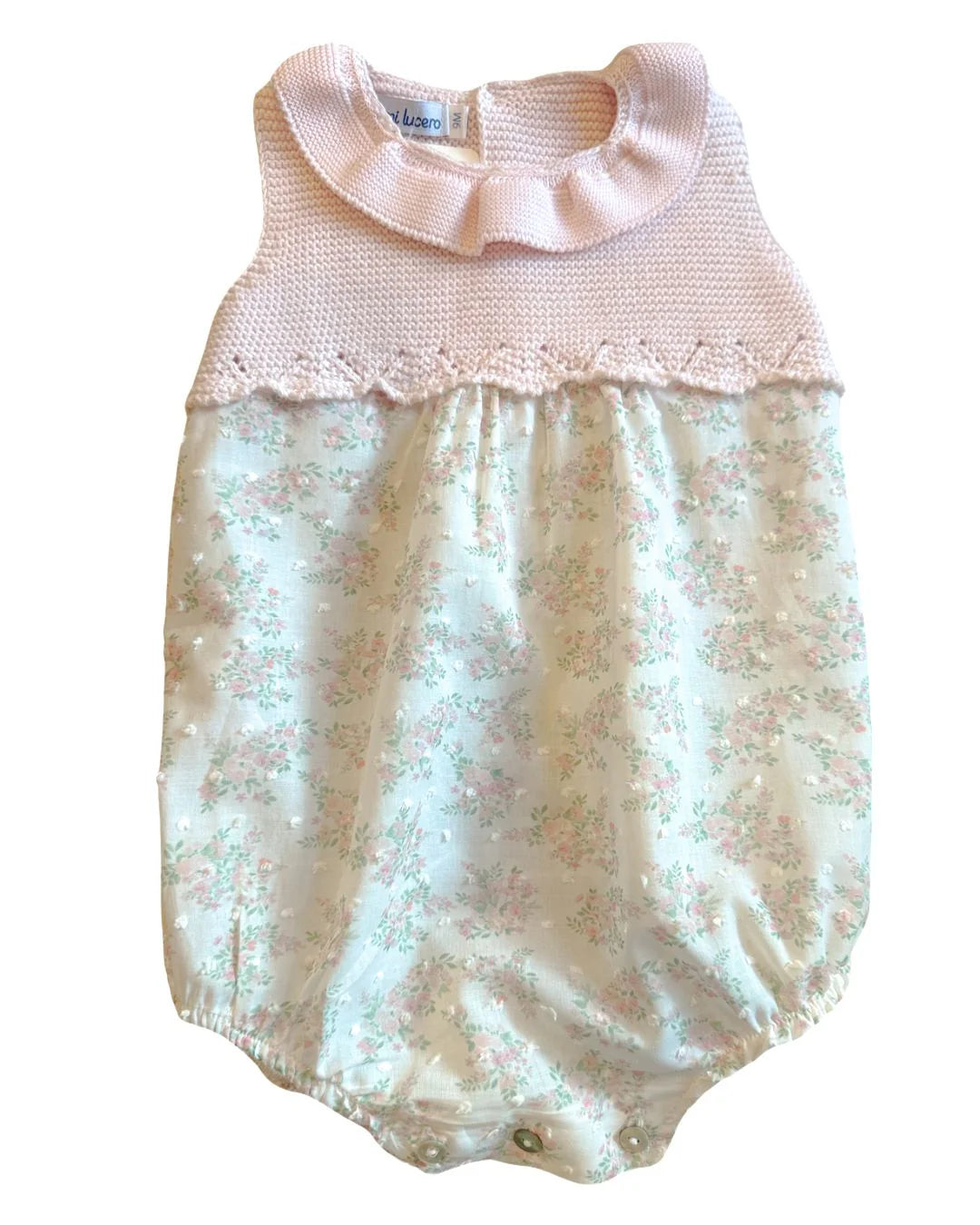 Knit Floral Ruffle Bubble