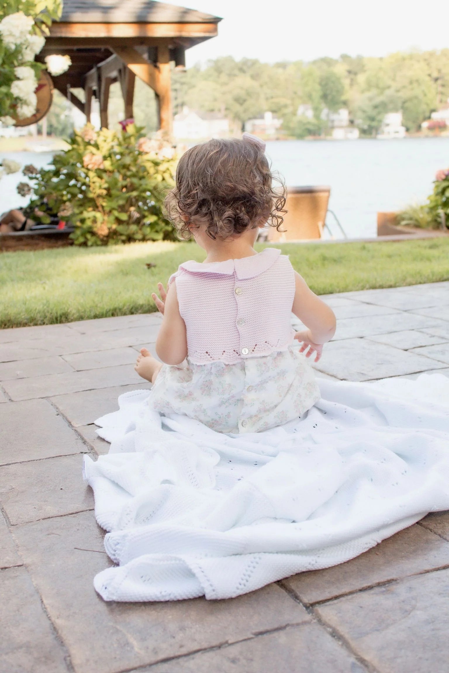 Knit Floral Ruffle Bubble