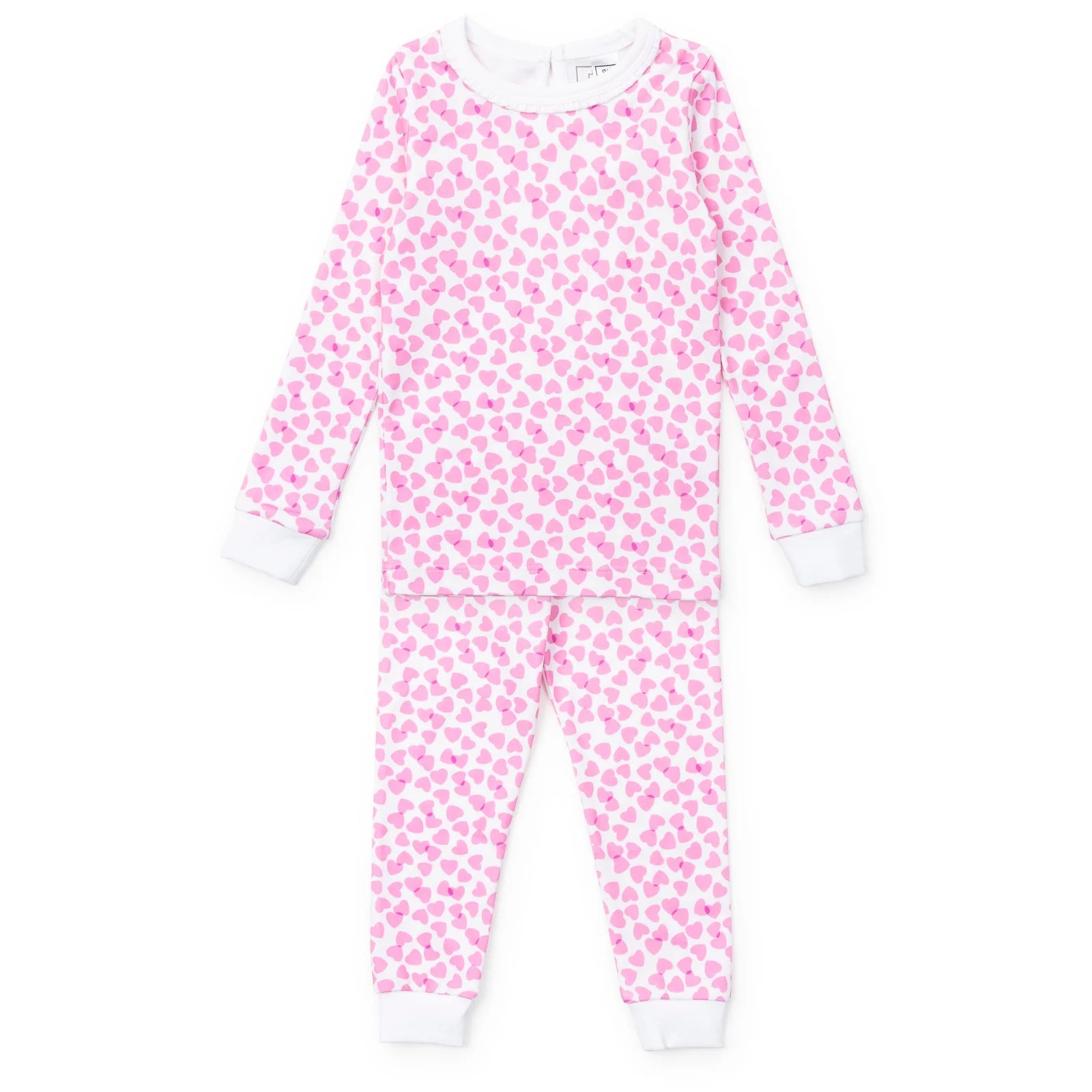 Ava Girls' Pajama Pant Set - Confetti Hearts Pink