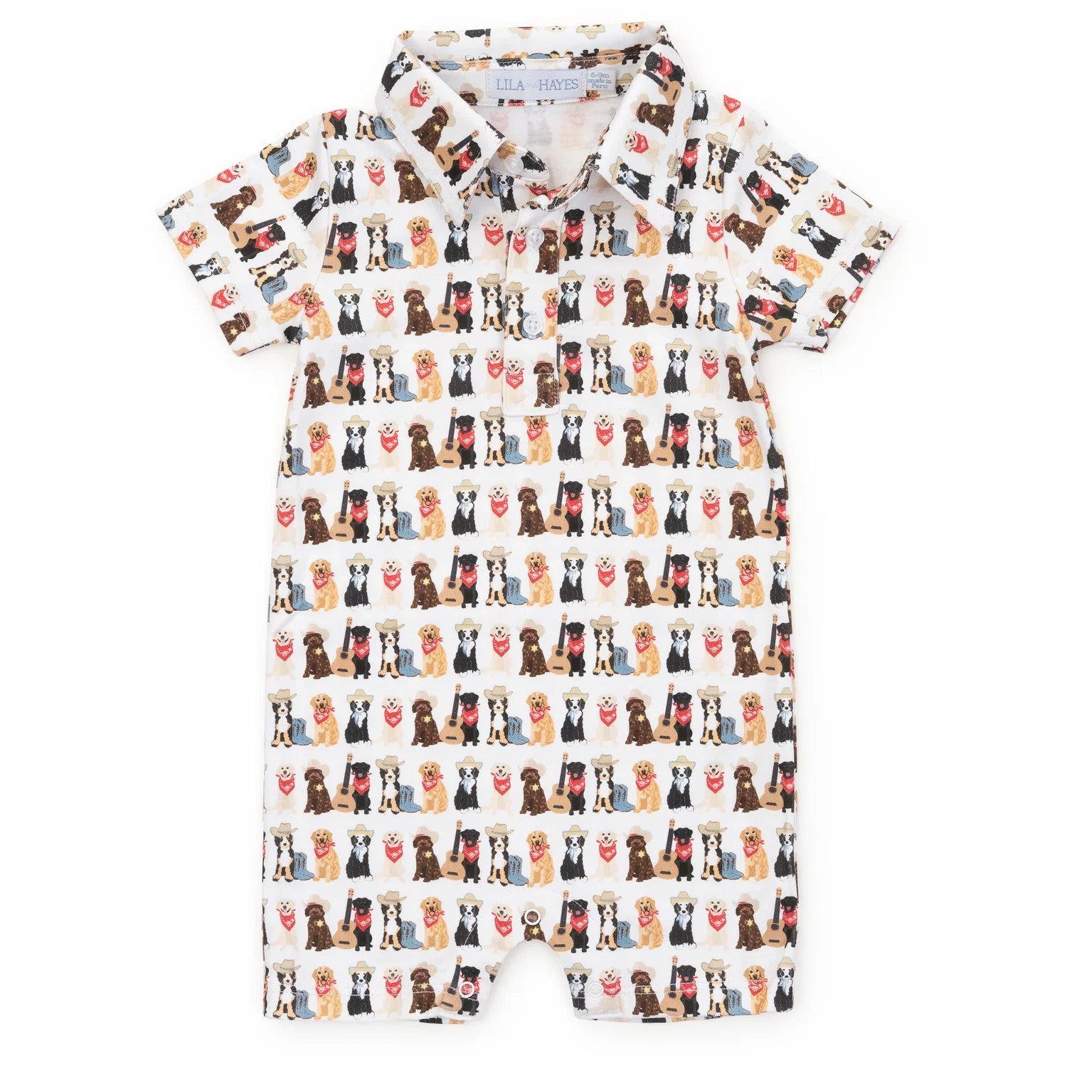 Tripp Boys' Polo Shortall - Western Pups
