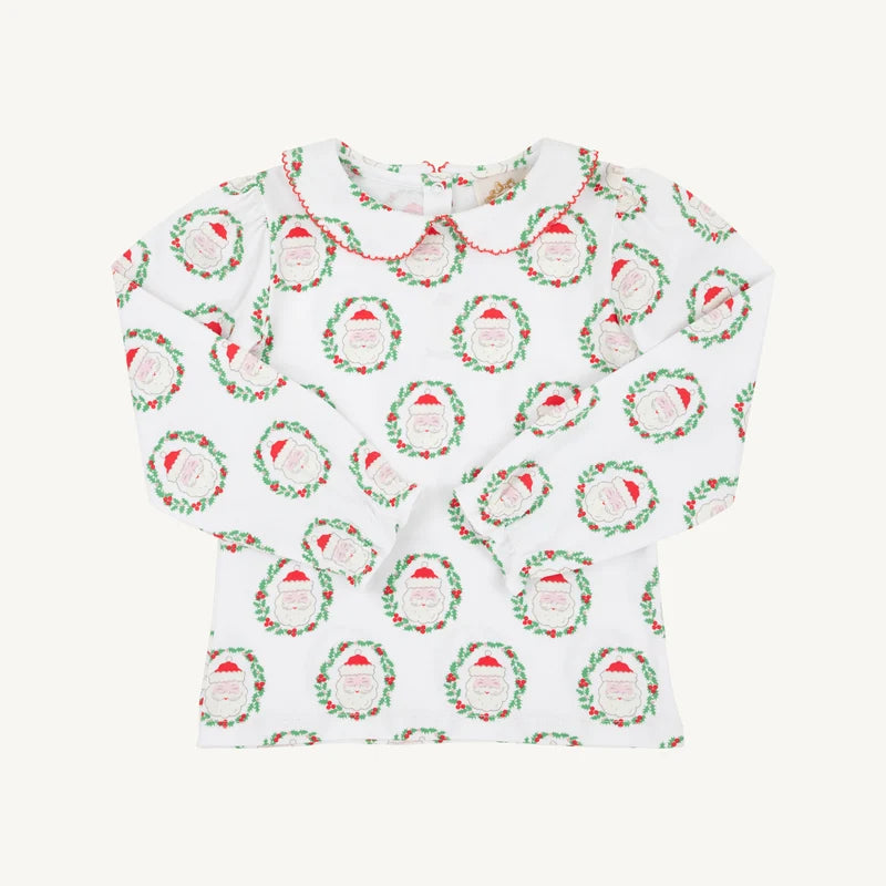 Maude's Pete Pan Collared Shirt- North Pole Portrait
