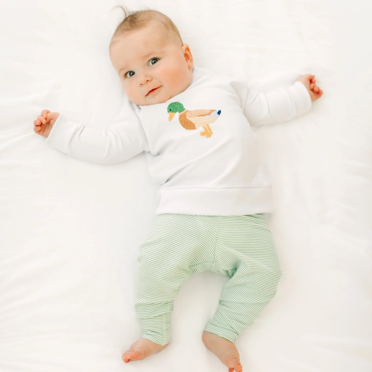 Mallard Moments Hand Emb Sweatshirt + Jogger Pant