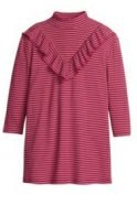 Aspen Dress- Cranberry Metallic Stripe