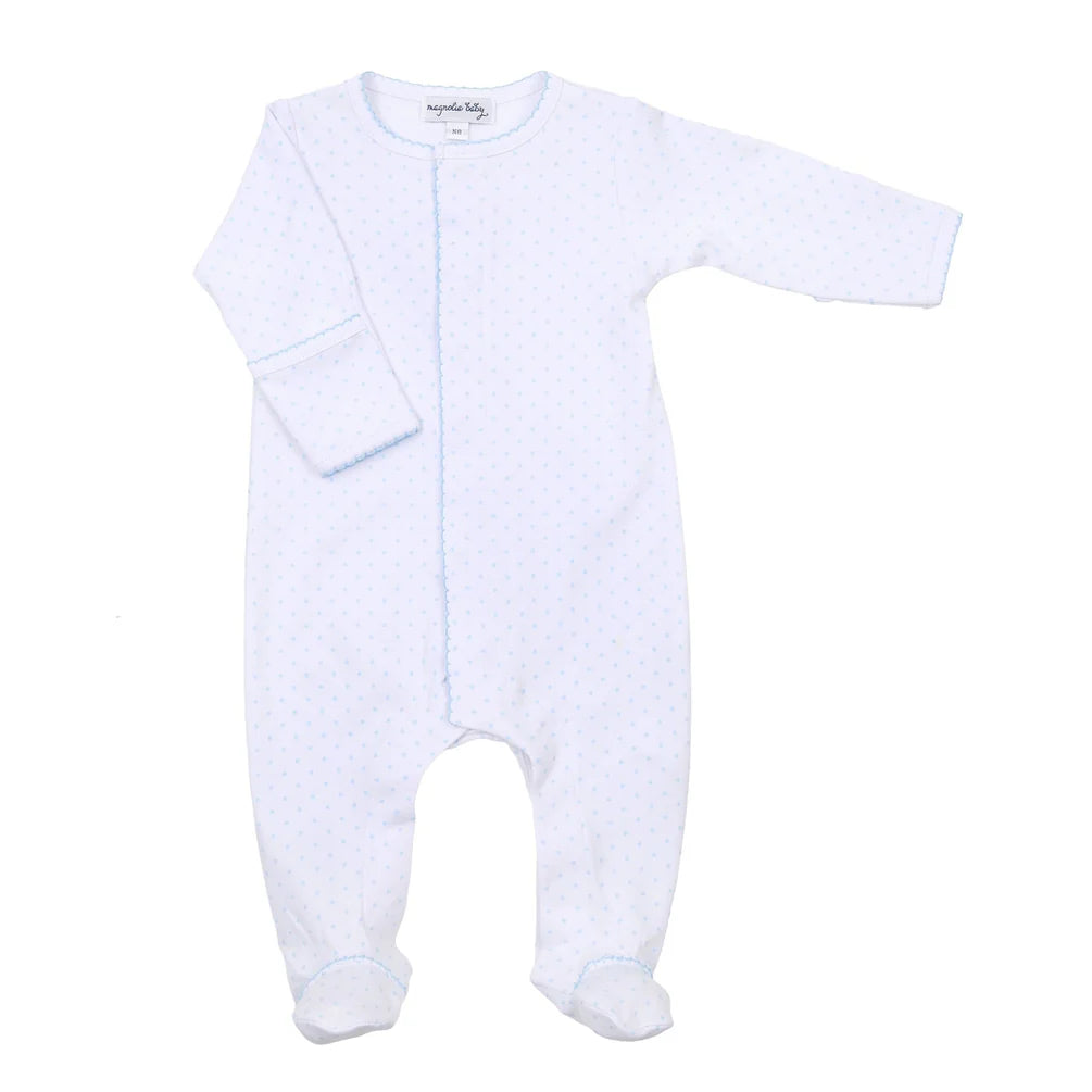 Mini Dots Footie - Blue