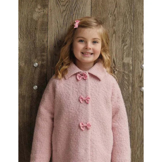 Pink Bow Boucle Coat