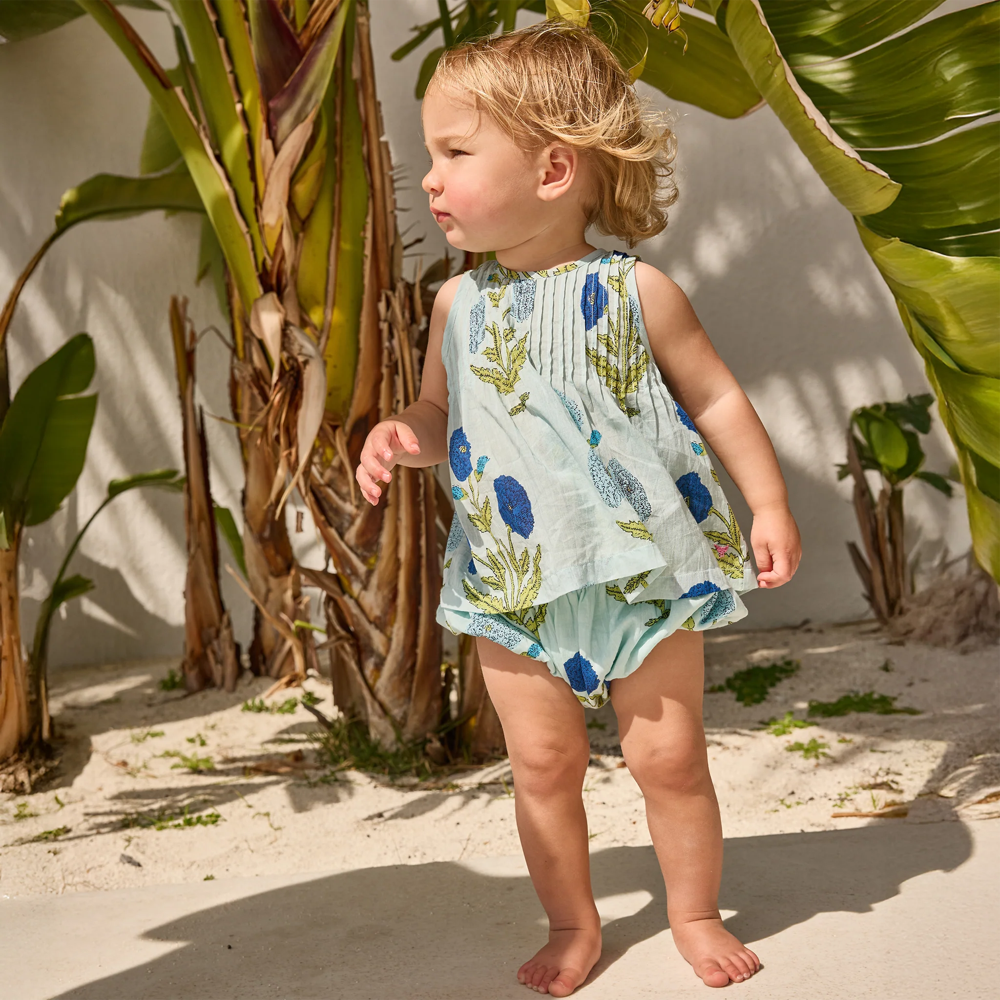 Baby Girls Jaipur 2-Piece Set- Blue Dandelion